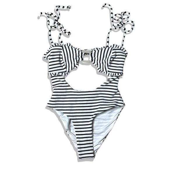 Urban Outfitters x Blue Life Majorca Striped One-Piece Swimsuit - Picture 10 of 12